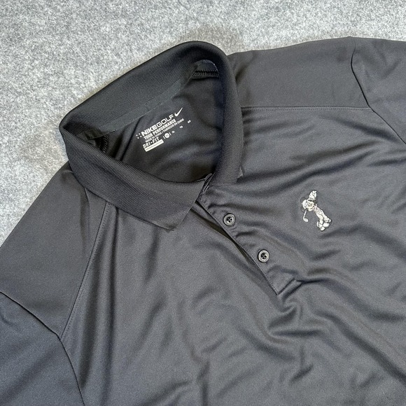 Nike Golf Polo Shirt Mens XL Black Dri-FIT Tour Performance Mickey Mouse Disney - Picture 1 of 8